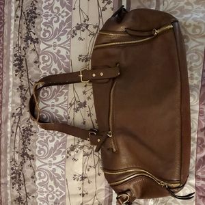Brown leather bag